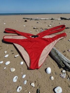 Kendall & Kylie Red Low-Rise Bikini Bottom